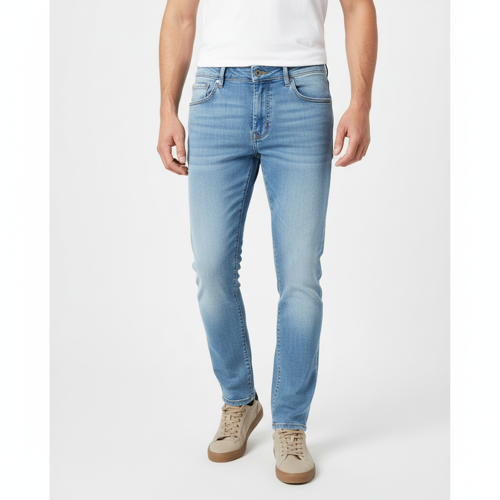 Cowboy bukser til Mænd - Mørk Blå og Lys Blå