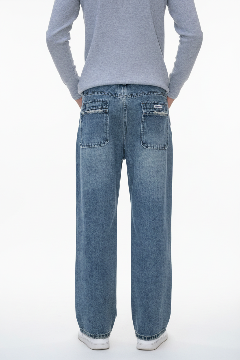 Jeans bukser moderigtige unisex kinesiske stil