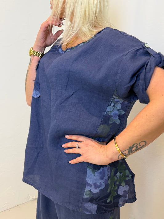 Italienske Buksedragt 100% Hør.