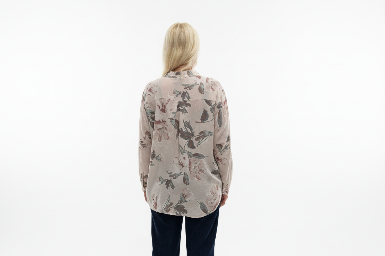 Italienske Bluse med blomster