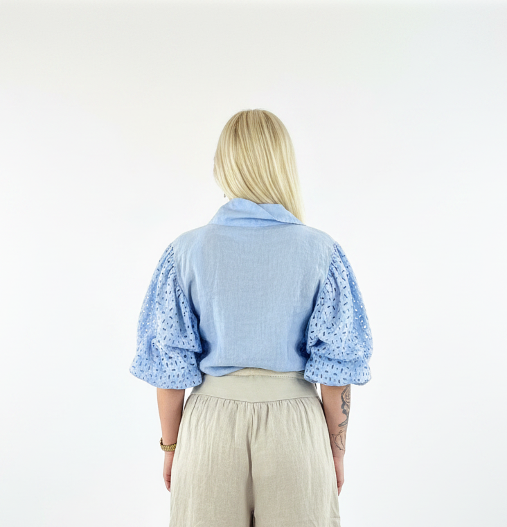 Italienske hør bluse✨
