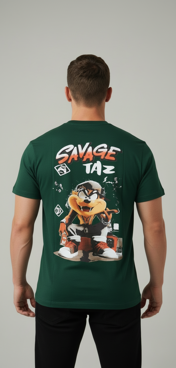 T-shirt med 100% bomuld print