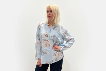 Italienske Bluse med blomster