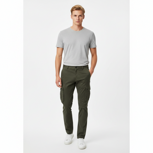 Herre Cargo bukser - Sort og Grøn til mænd