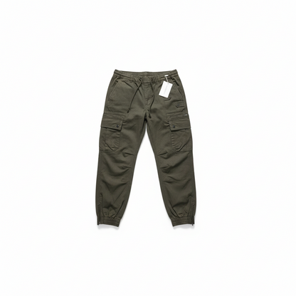 Herre Cargo bukser med Elastik - Grøn og Brun