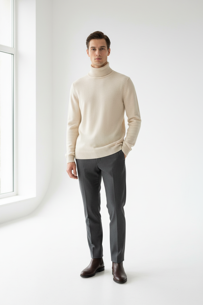 Rullekrave-sweater