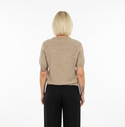 Kortærmet italiensk Sweater i Mohair og Uld til kvinder