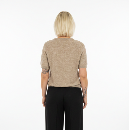 Kortærmet italiensk Sweater i Mohair og Uld til kvinder