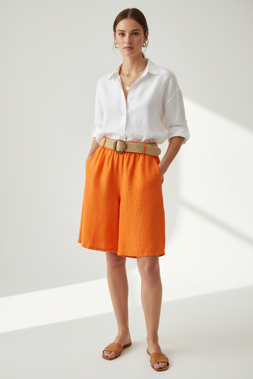 Italienske hør shorts ✨