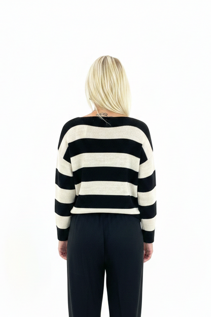 Italiensk Sweater med striped