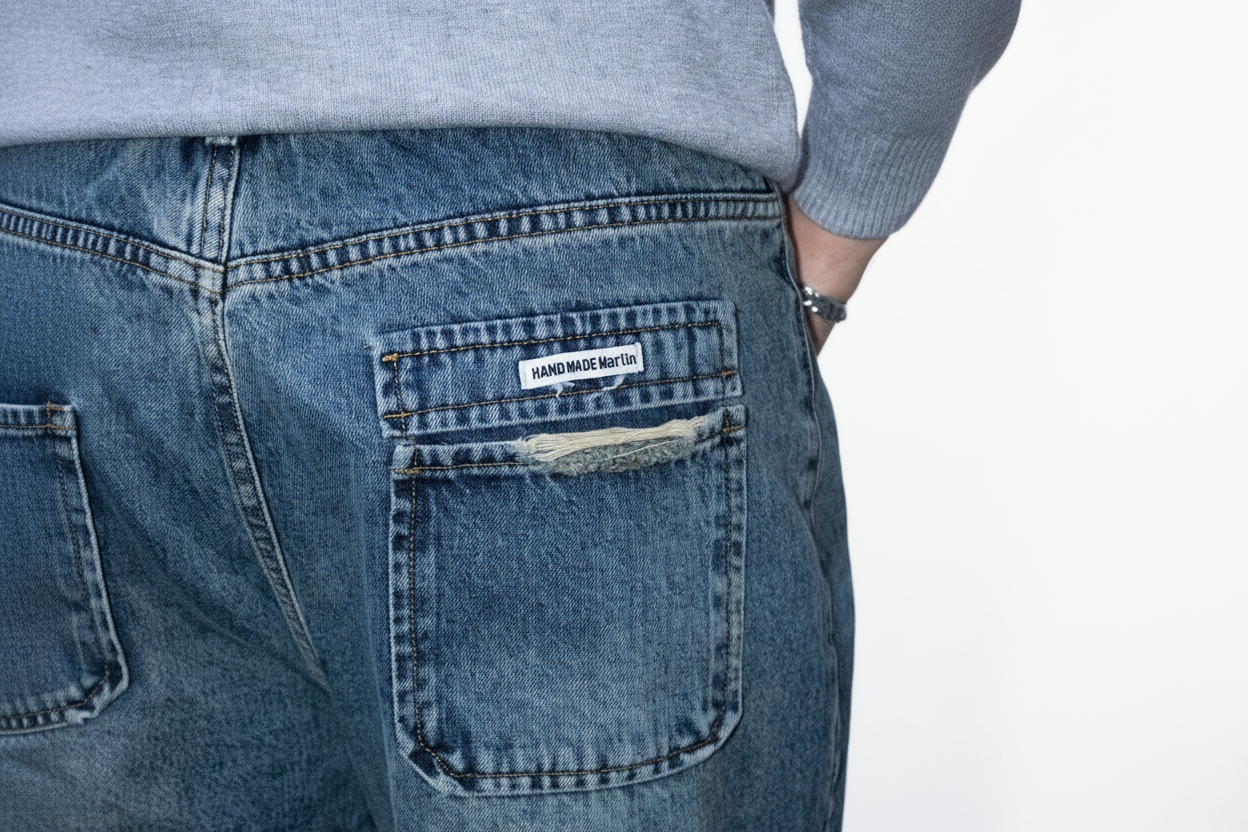 Jeans bukser moderigtige unisex kinesiske stil