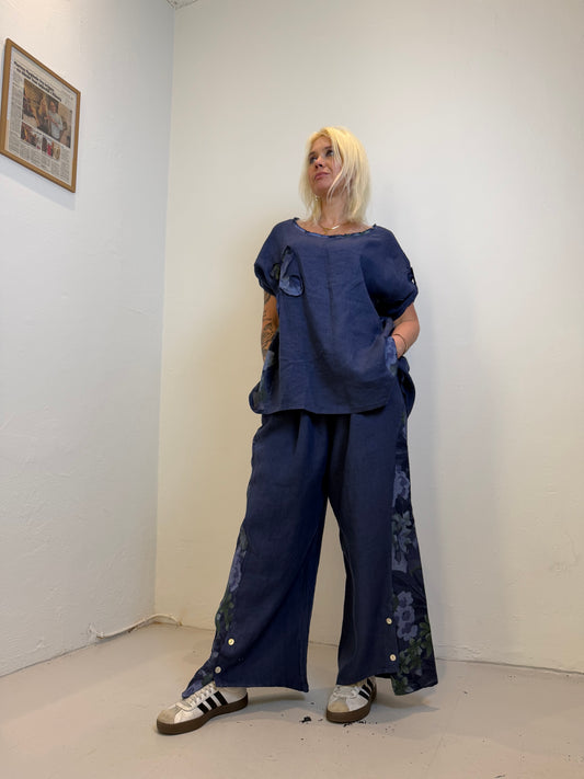 Italienske Buksedragt 100% Hør.