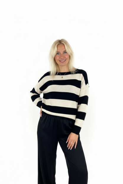 Italiensk Sweater med striped