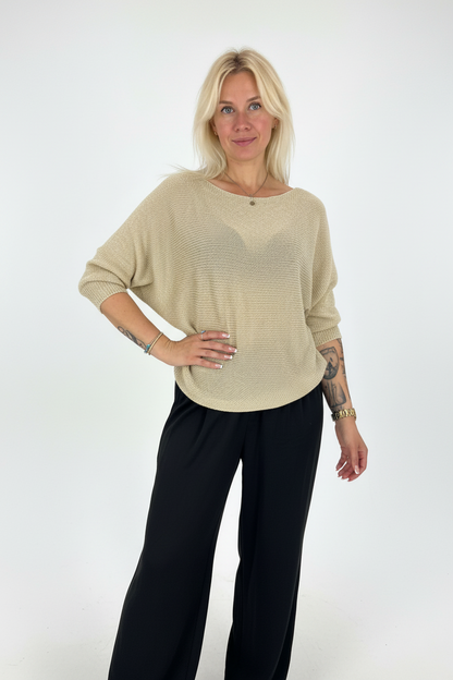 Eksklusiv italiensk sweater med glimmer✨