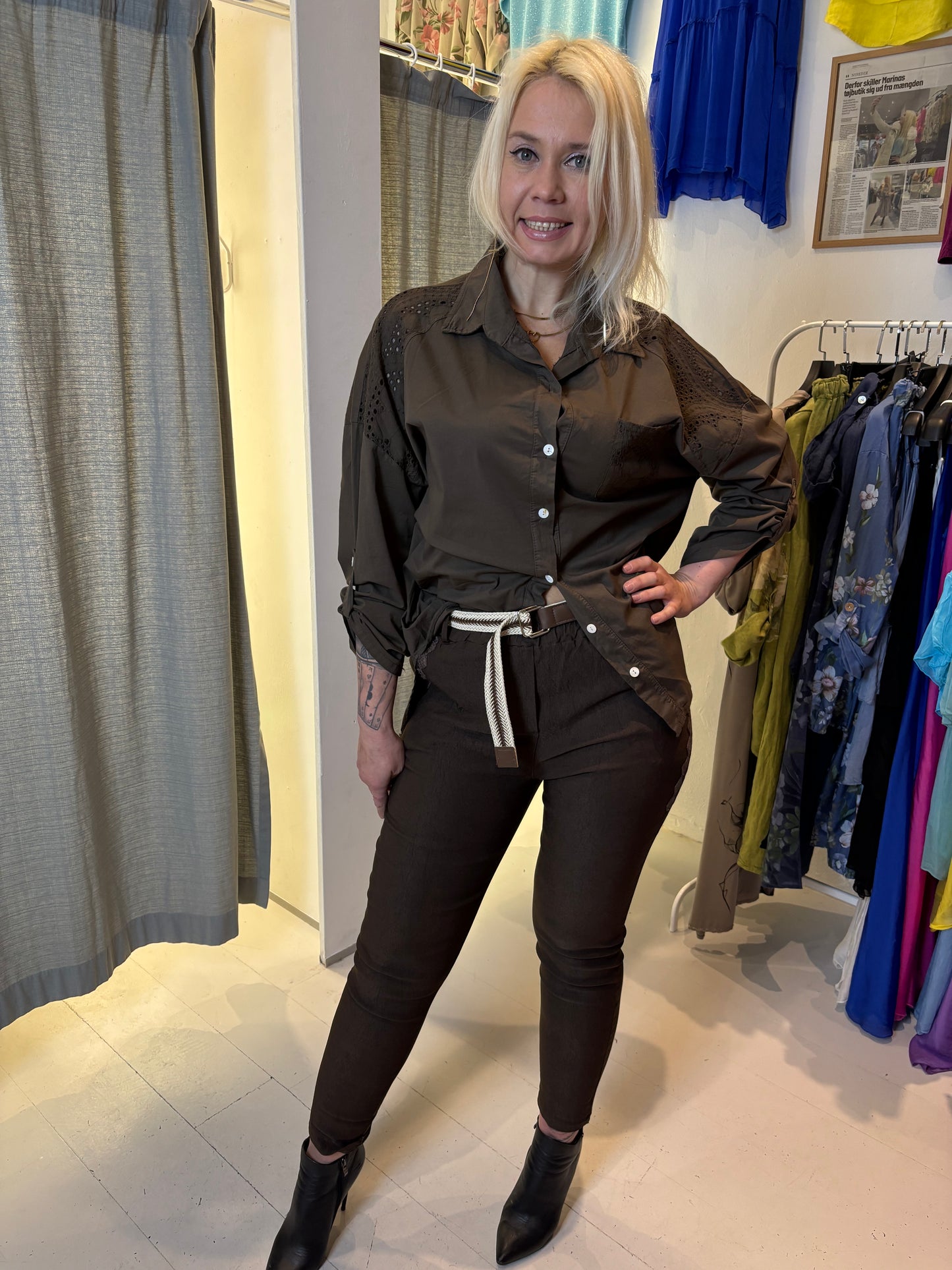 Bukser (Stræk bukser med bælte)