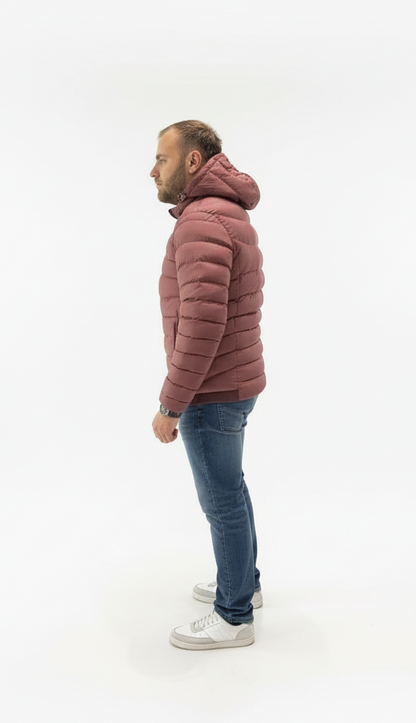 Kort vinter jakke med Aftagelig Hætte