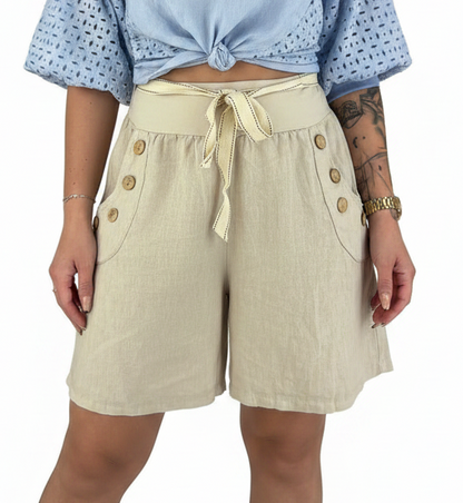 Italienske hør shorts ✨