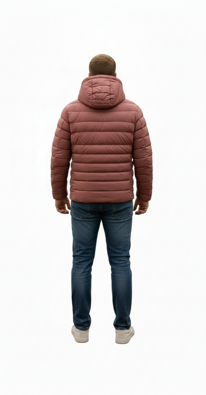 Kort vinter jakke med Aftagelig Hætte