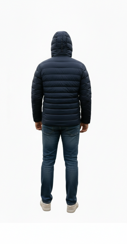 Kort vinter jakke med Aftagelig Hætte