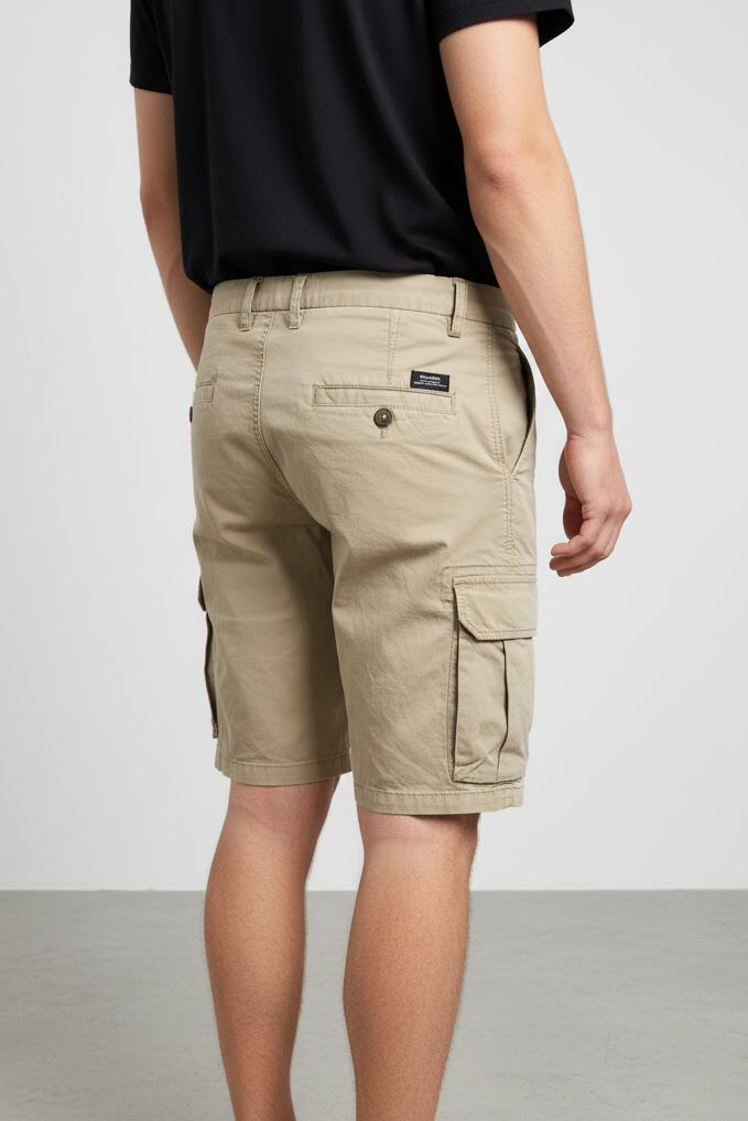 Bomulds shorts med lommer.