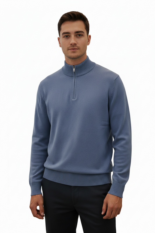 Sweater med lynlås