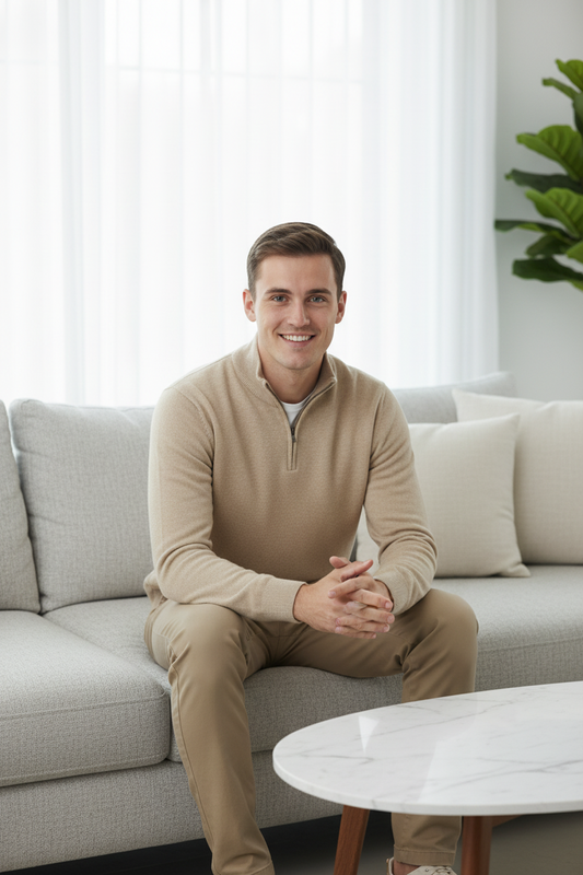 Sweater med lynlås