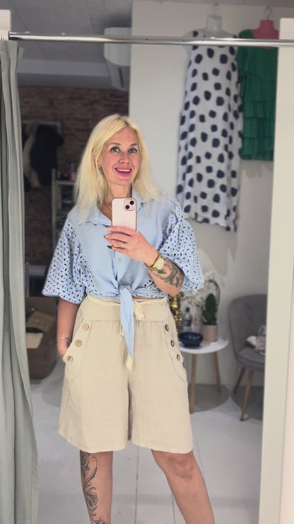 Italienske hør shorts ✨