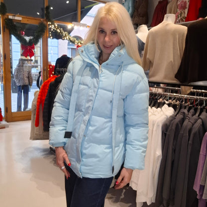 Mellemlang Vinter jakke til Kvinder med Hætte