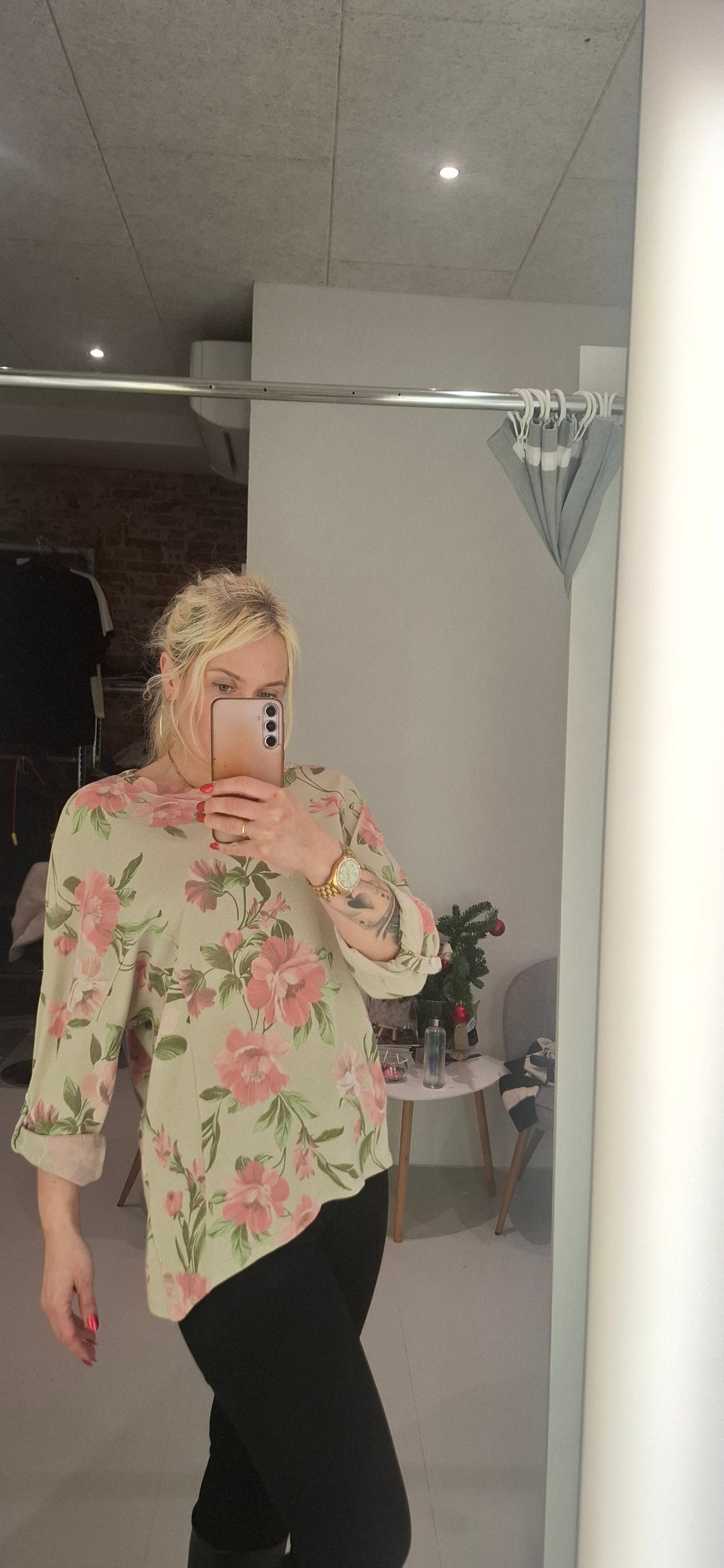 Italiensk Bluse 100% bomuld