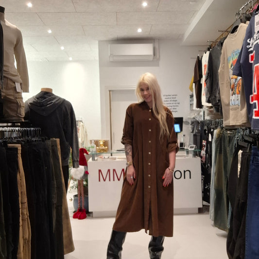 Italiensk Fløjl kjole 100% bomuld