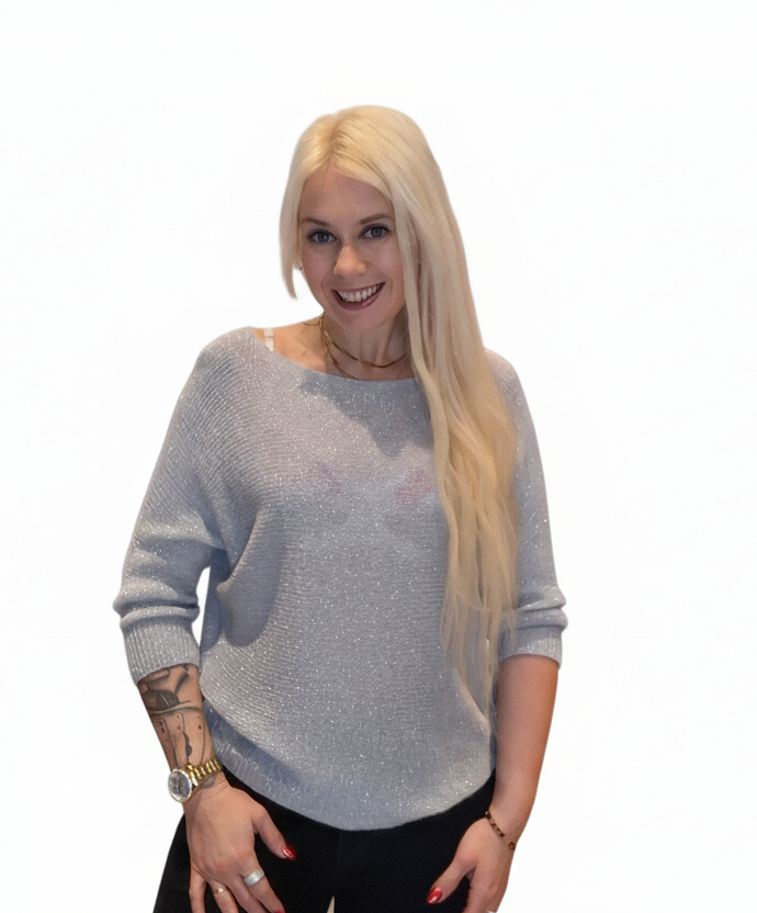 Italiensk glimmer bluse