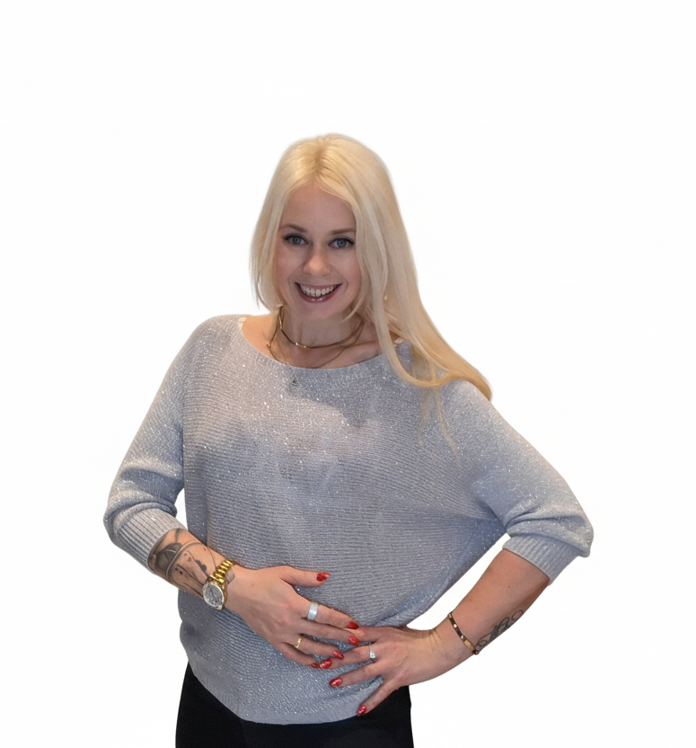 Italiensk glimmer bluse
