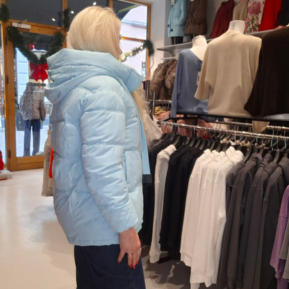 Mellemlang Vinter jakke til Kvinder med Hætte