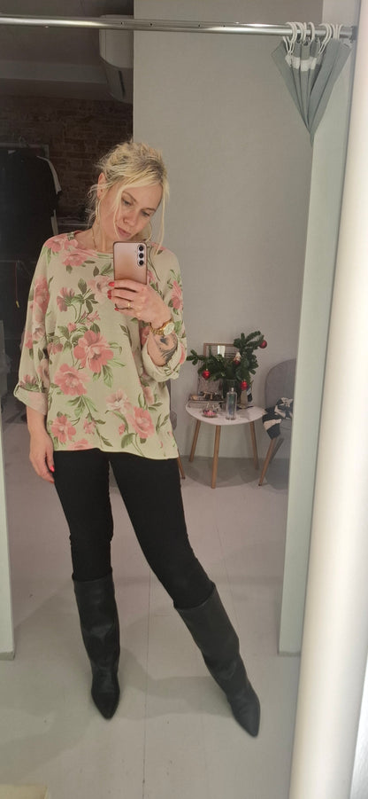 Italiensk Bluse 100% bomuld