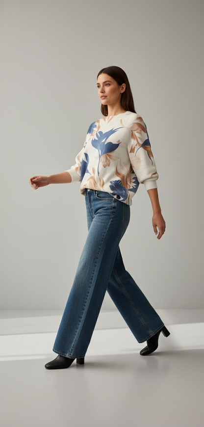 Moderigtige brede jeans