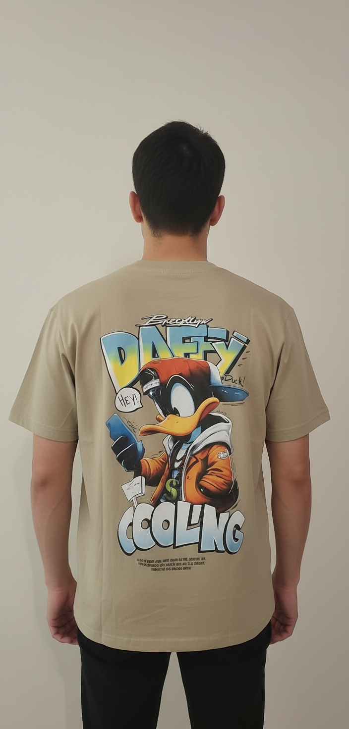 T-shirt med 100% bomuld print  unisex