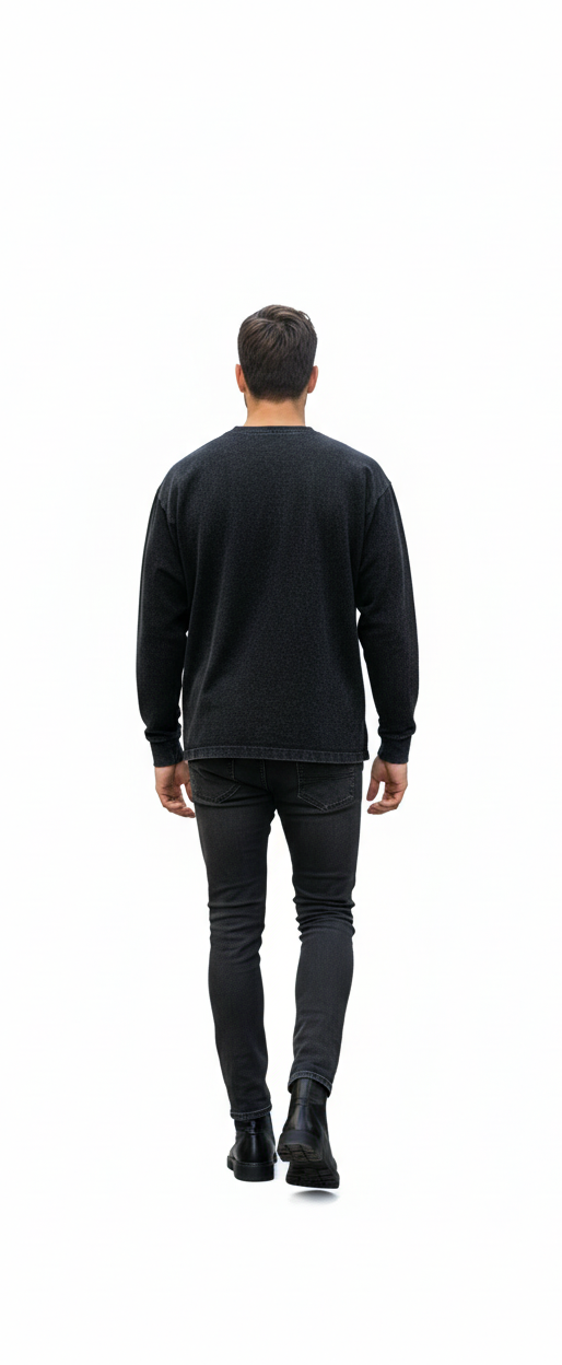 Herre langærmet T-shirt 100% bomuld