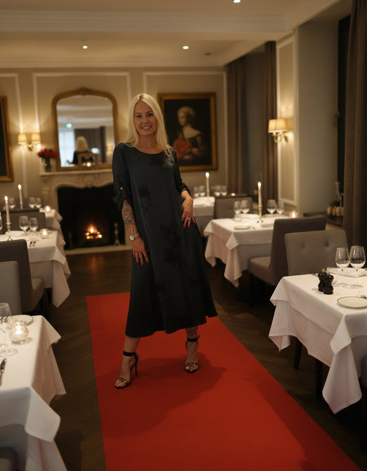 Italiensk Silke Kjole