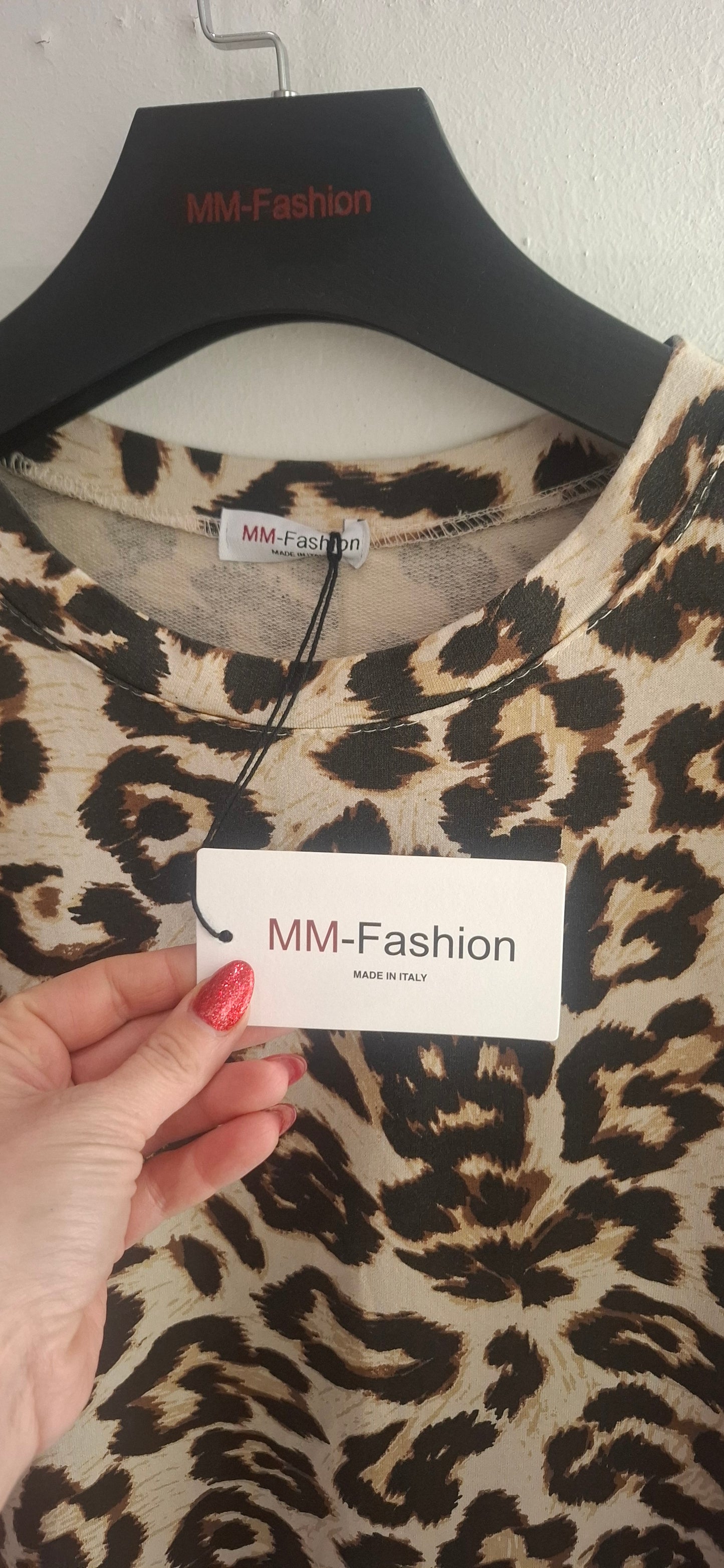 Italiensk trøje med leopard print