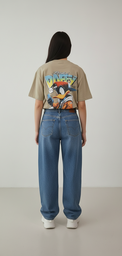 T-shirt med 100% bomuld print  unisex