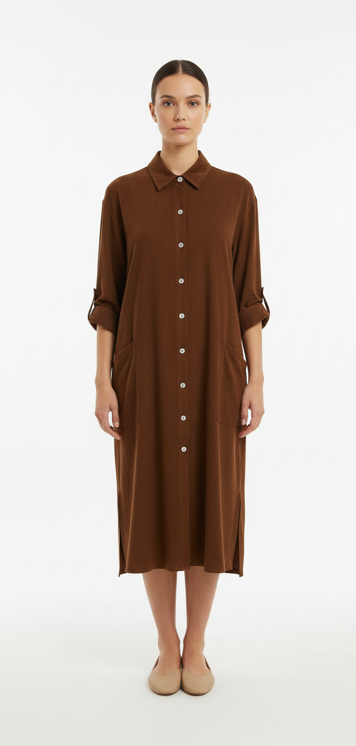 Fløjl kjole italiensk 100 %bomuld