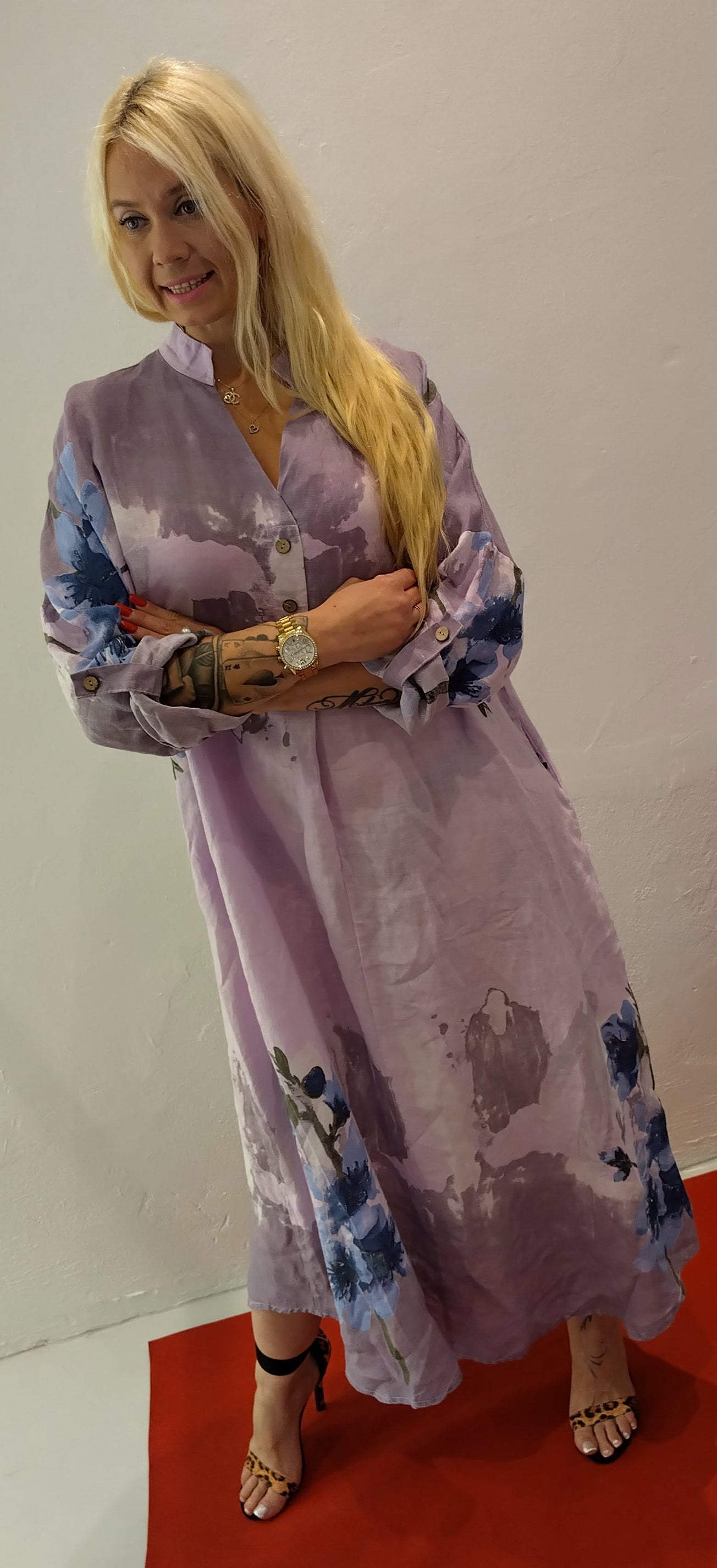 Italiensk oversize kjole Hør
