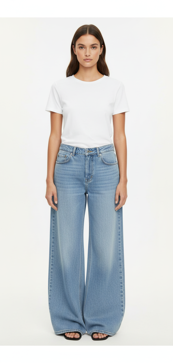 Moderigtige brede jeans