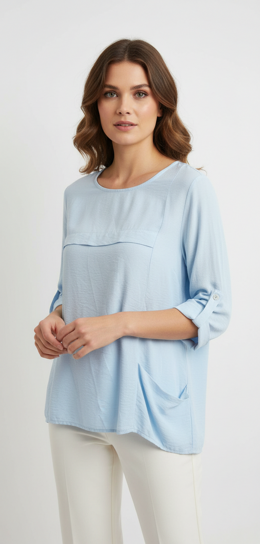 Italiensk viskose bluse