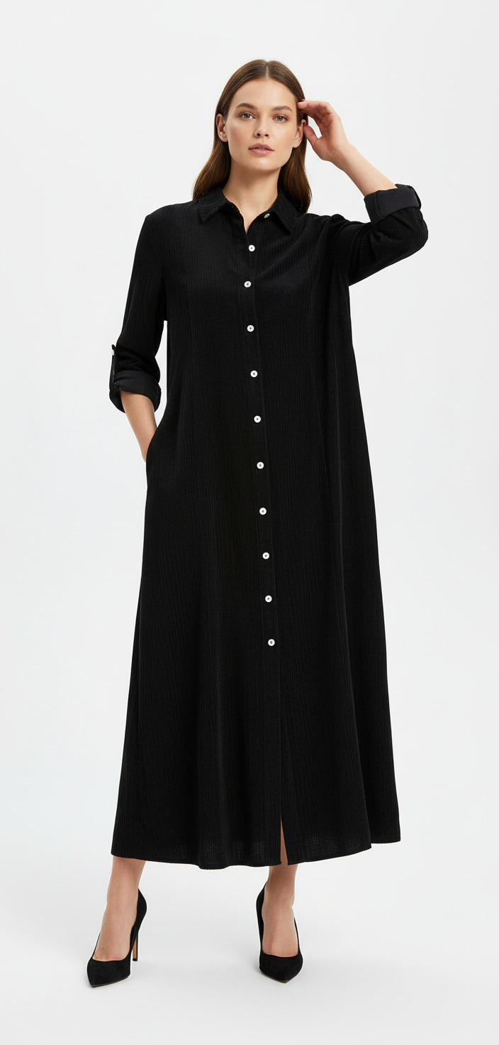 Fløjl kjole italiensk 100 %bomuld