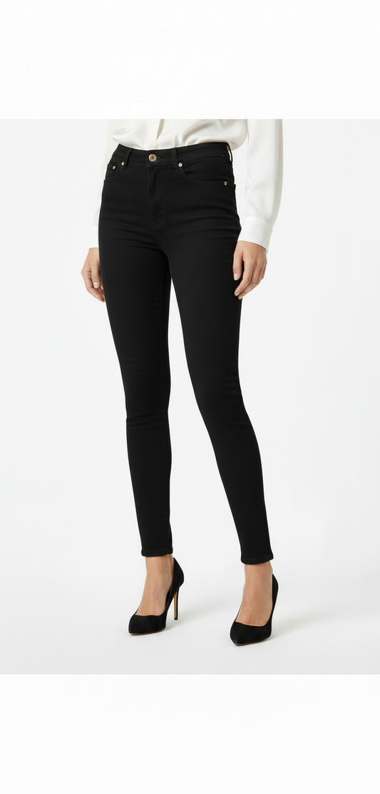 Kvinde Jeans bukser Skinny sort