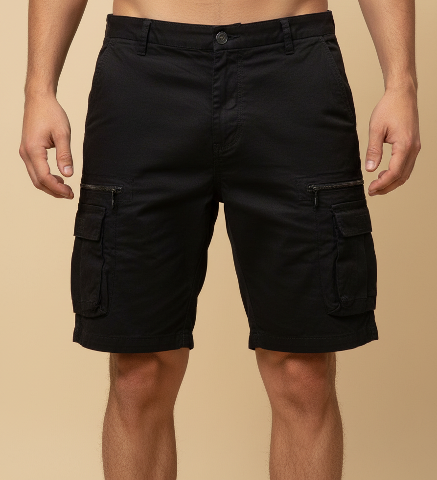 Sorte Cargo bukser korte