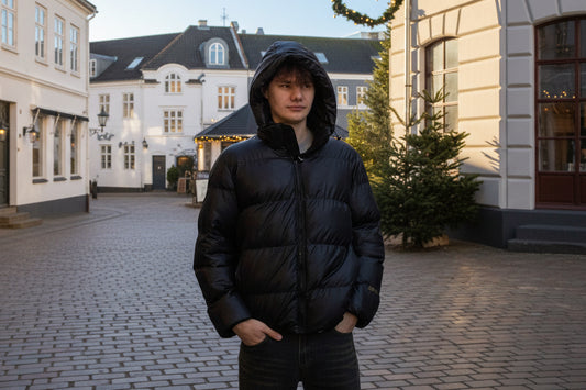 Vinter jakke sort moderne til mand